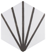 Horizon Dawn Hex Nero Porcelain Floor and Wall Tile