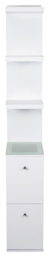 SlayStation Natalie Column with Drawers, White