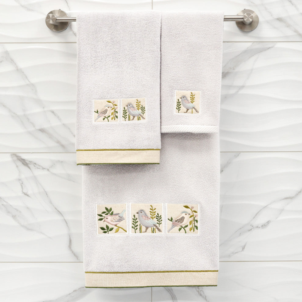 Linum Home Textiles 100% Turkish Cotton BELINDA 3PC Embellished Towel Set