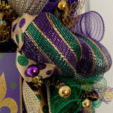 Mardi Gras Handmade Deco Mesh Wreath
