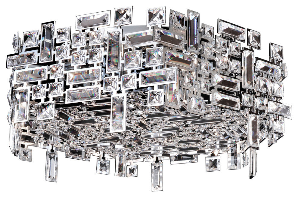 Vermeer 6 Light Hex Flush Mount