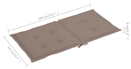 vidaXL Chair Cushion 6 Pcs Outdoor Patio Chair Cushion Pad Taupe Oxford Fabric