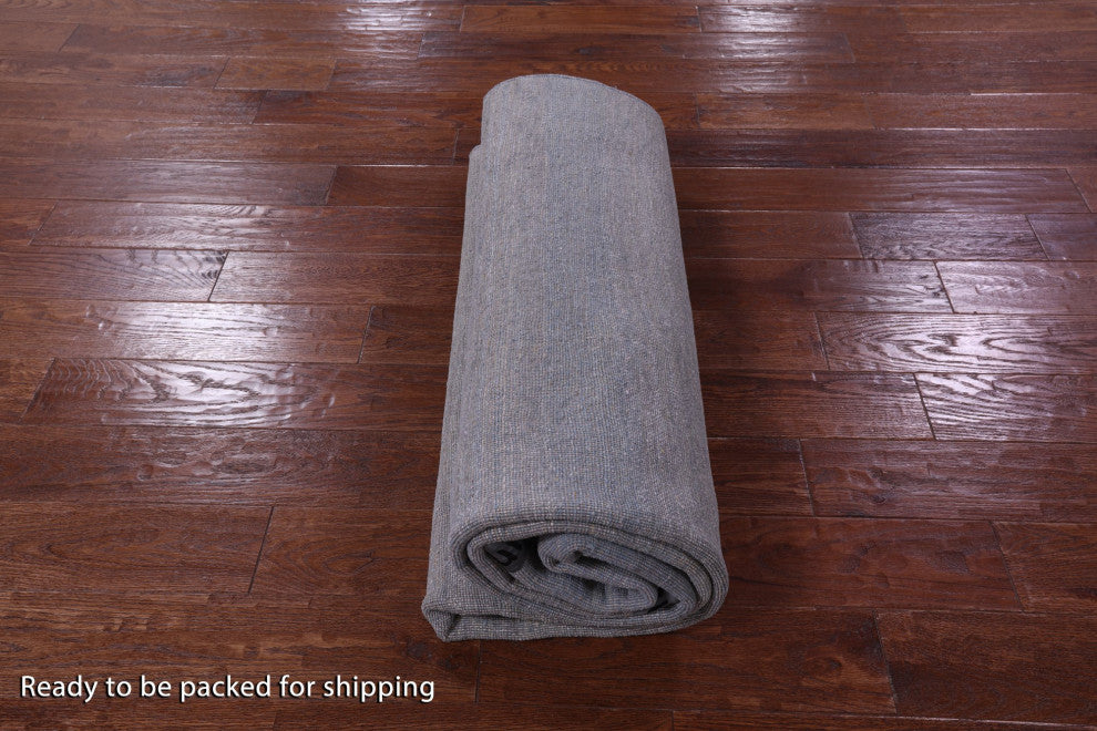 5' 11" X 9' 0" Hand Knotted Wool and Silk Savannah Grass Rug Q11424