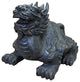 Chinese Distressed Brown Black Marks Fengshui Dragon Turtle Figure Hws2516