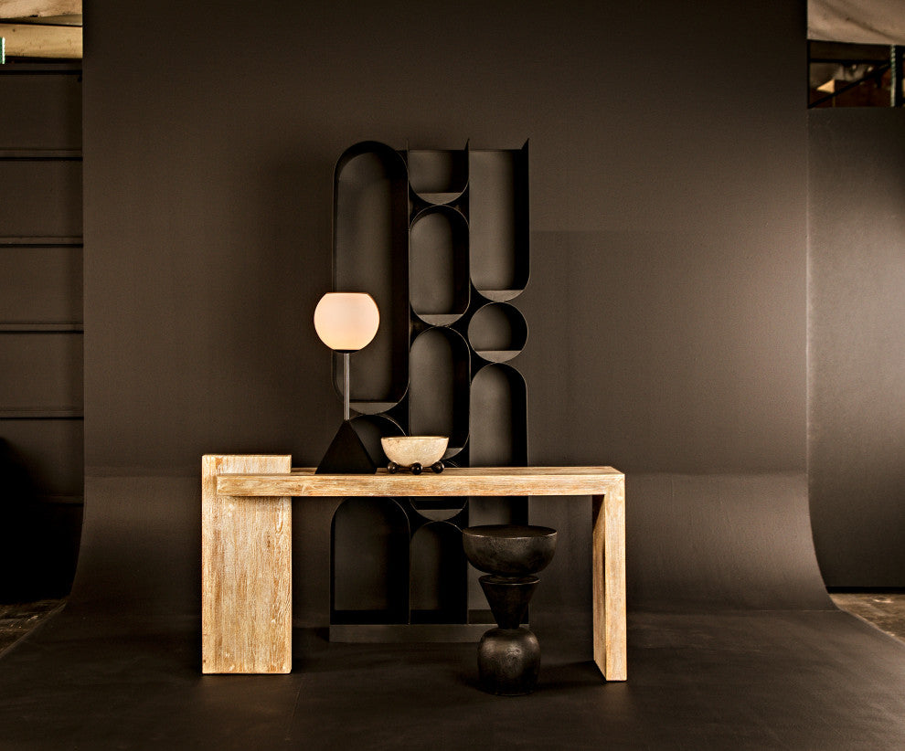 Noir Furniture Atomic Bookcase, Metal