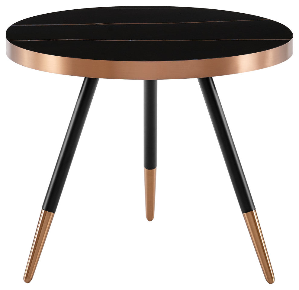 Modrest Cayson Modern Black Ceramic Small Coffee Table