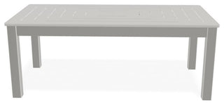 24" x 48" Rectangular Marine Grade Outdoor Coffee Table, Snow