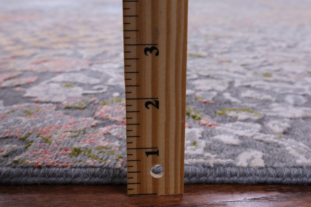 8' 0" X 10' 4" Wool and Silk Hand-Knotted Modern Rug Q8713