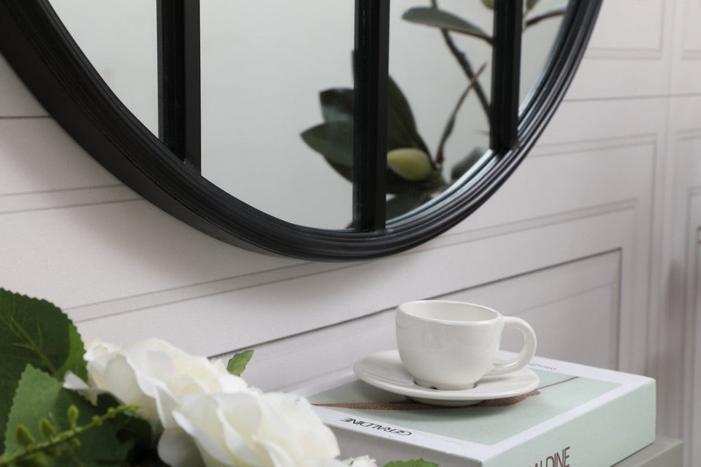 Midcentury Modern Black Decorative Mirror