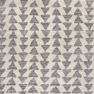 Aisha Moroccan Triangle Geometric Cream/Gray 6' Square Area Rug