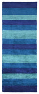 HAND KNOTTED LOOM SILK AREA RUGS-2'6''x12',Runner,Multicolor,Contemporary