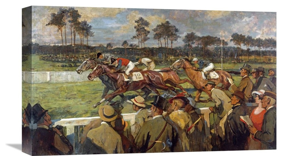 "Racing, Hoppe-Garden, Berlin" Stretched Canvas Giclee by Berlin School, 22"x13"