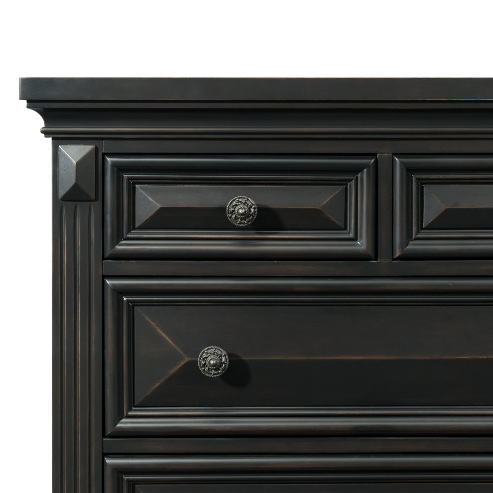 Picket House Furnishings Trent 6-Drawer Chest in Antique Black