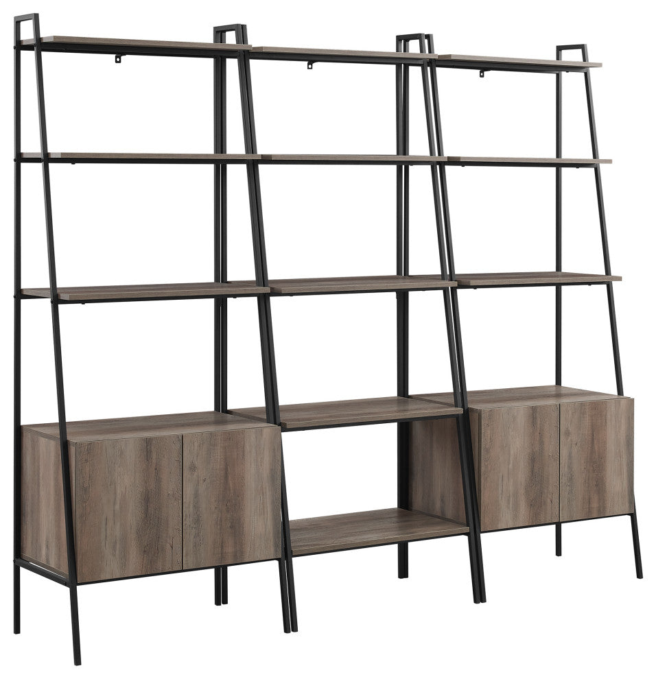 3-Piece Bookcase Set - Grey Wash