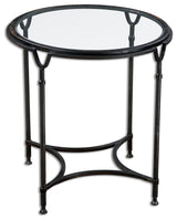 Uttermost 24469 Samson 25" x 25" End Table - Black Steel
