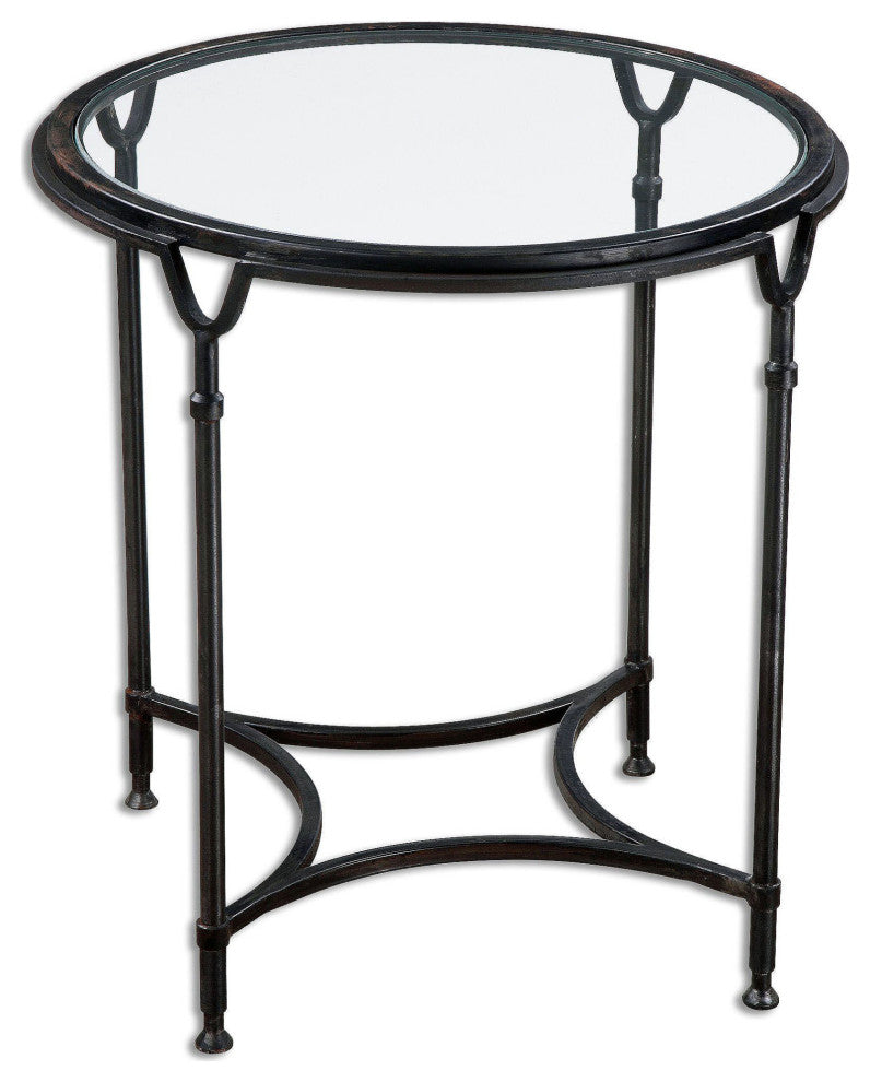 Uttermost 24469 Samson 25" x 25" End Table - Black Steel