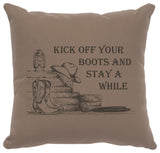 Image Pillow 16x16 Kick off Boots Cotton Taupe