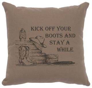 Image Pillow 16x16 Kick off Boots Cotton Taupe