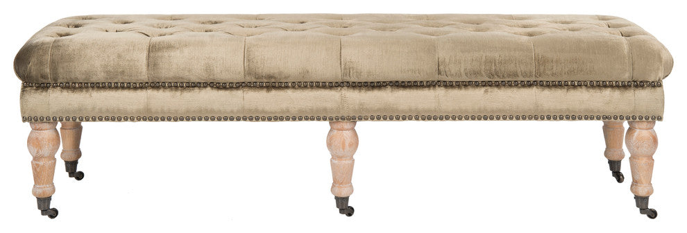 Safavieh Barney Tufted Bench, Antique Sage