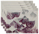 Fall Memories Floral Print Placemat, Set of 4, Purple