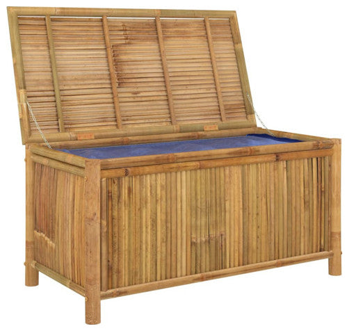 vidaXL Outdoor Storage Box Patio Furniture Storage Chest for Deck Garden Bamboo