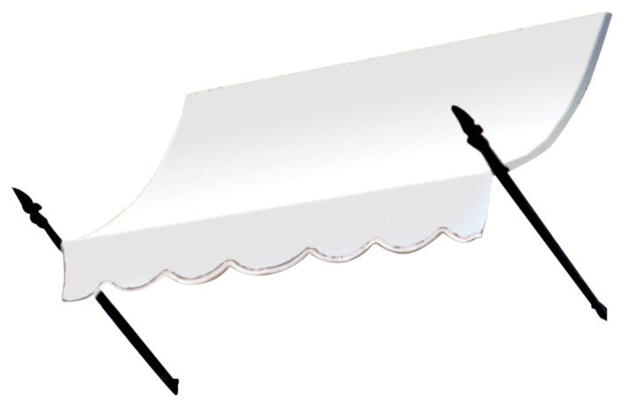 Awntech 3' New Orleans Acrylic Fabric Fixed Awning, White