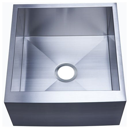 Gourmetier Apron Front Farmhouse Single Bowl Kitchen Sink, Brushed