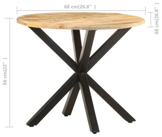 vidaXL Side Table Round End Table Living Room Coffee Table Solid Wood Mango