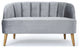 GDF Studio Scarlett Modern New Velvet Sofa, Pewter