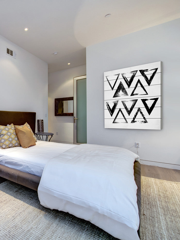 "Interlocking" Painting Print, White Wood, 24"x24"