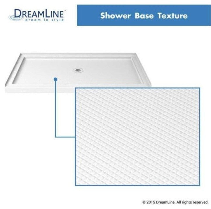 DreamLine SlimLine Single Threshold Shower Base, DLT-1134602-22, Biscuit
