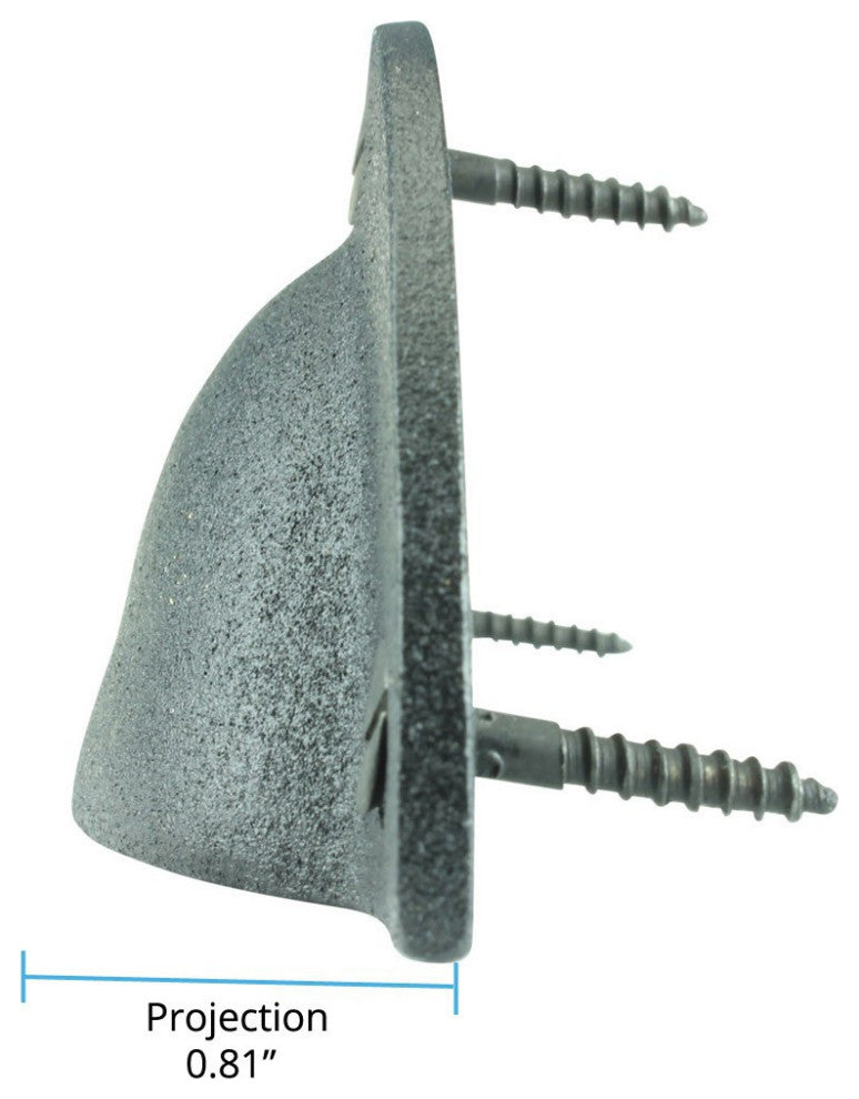 Cabinet Drawer Bin Pulls Black Iron Cup 4" W x 1 3/4" H Pack of 18