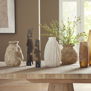 Uttermost 17131 Ancient Echos 11-1/2" Tall Terracotta Vase - Set - Aged Brown