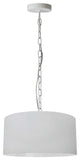1 Light Small Braxton White Pendant w/ White Shade