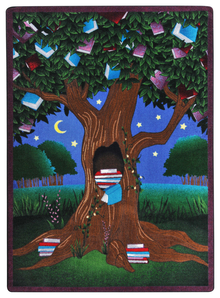 Reading Tree 7'8" x 10'9" area rug in color Multi