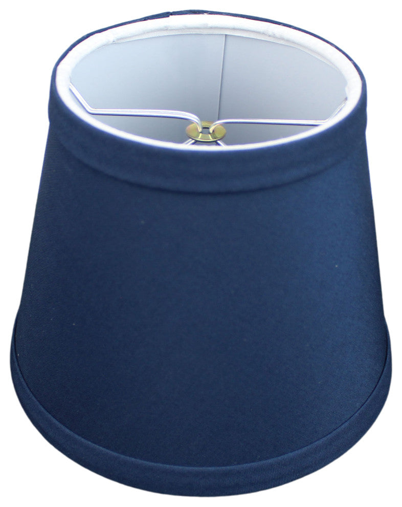 Fenchel Shades 4"x6"x5" Empire Lamp Shade, Linen Navy
