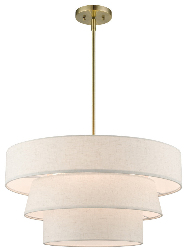 Chandler 4-Light Antique Brass Pendant Chandelier