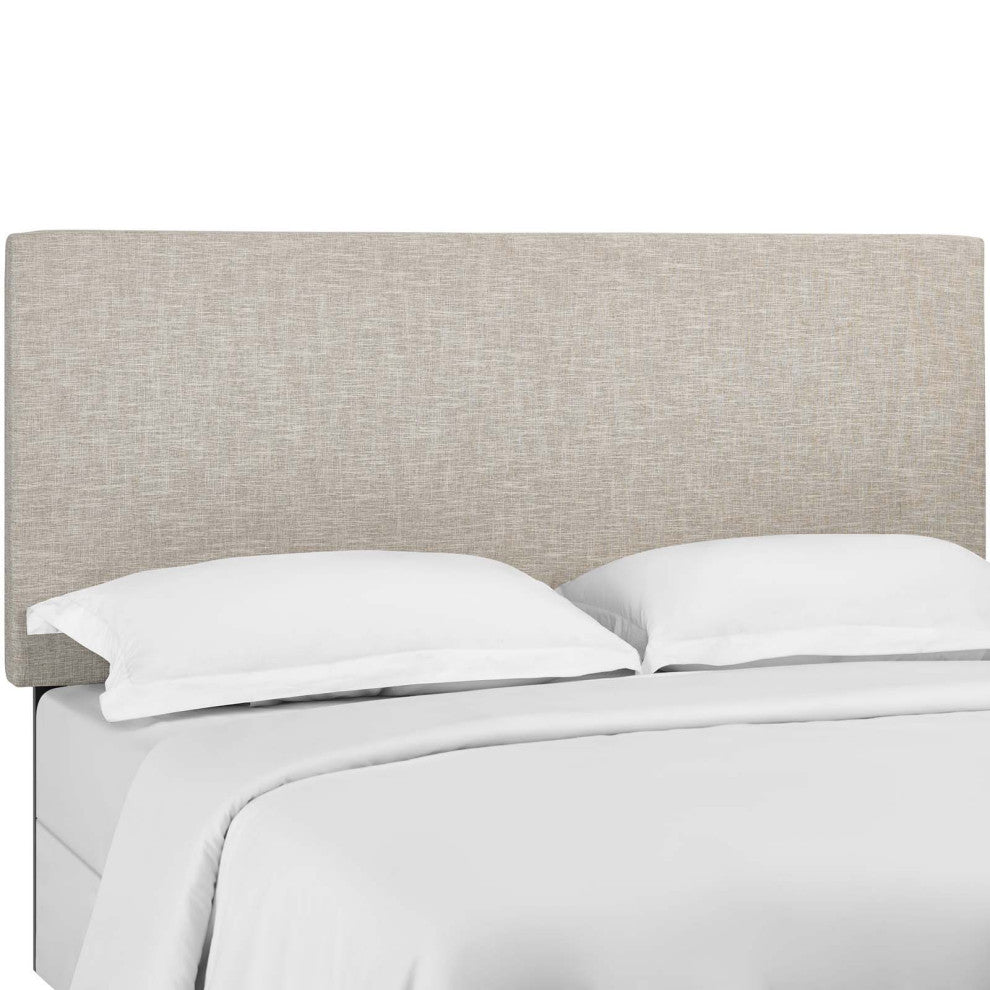 Taylor Full / Queen Upholstered Linen Fabric Headboard Beige