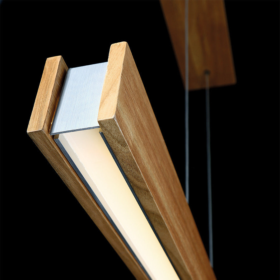 Drift LED Linear Pendant 3000K, Walnut, 38"