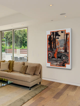 "Lady in Orange" Painting Print on Wrapped Canvas