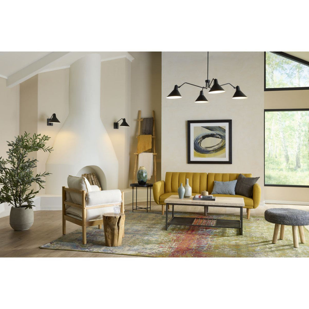 Trimble Collection Four-Light Matte Black Chandelier
