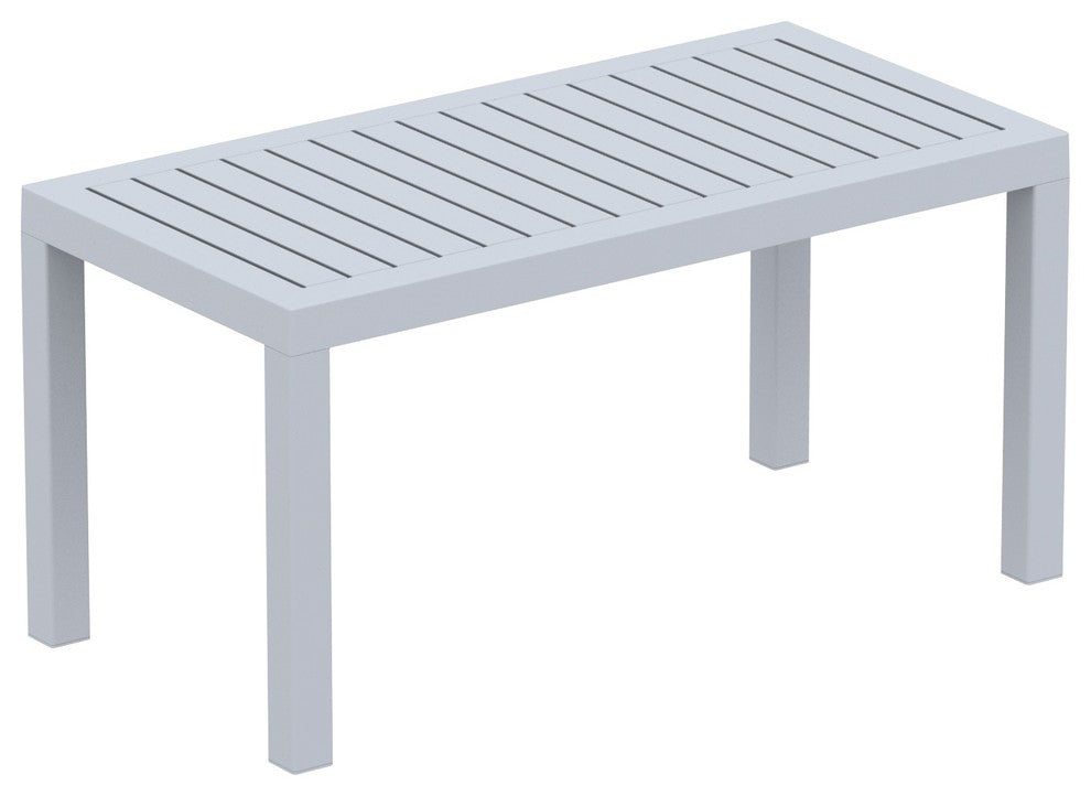 Compamia Ocean Outdoor Coffee Table, Silver-Gray