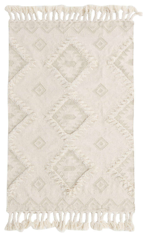 Unique Loom Ivory Mesa Area Rug, Ivory, 4'x6', Rectangular