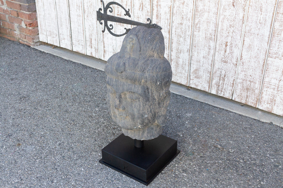 Original Carved Stone Buddha Head