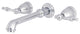 Kingston Brass Two-Handle Wall Mount Tub Faucet, Polished Chrome