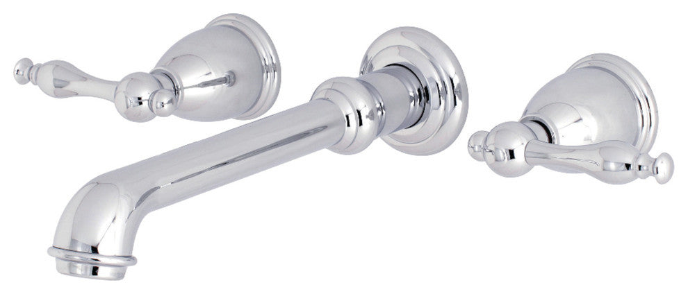 Kingston Brass Two-Handle Wall Mount Tub Faucet, Polished Chrome