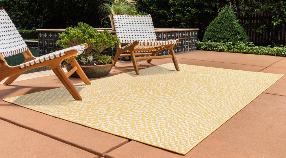 Rug Jill Zarin Jill Zarin Outdoor Yellow Sample 1' 4 x 1' 4
