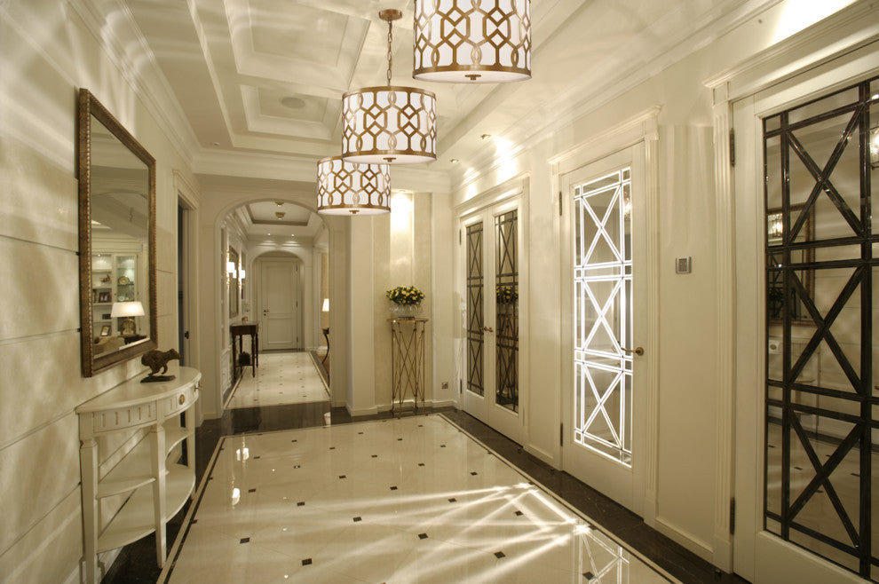 Libby Langdon for Crystorama Jennings 3 Light Aged Brass Chandelier