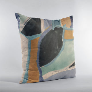 Plutus Blue Modern Print Graphic Print Luxury Throw Pillow, 20"x26"