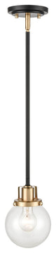 Millennium Pendant Light in Matte Black and Modern Gold